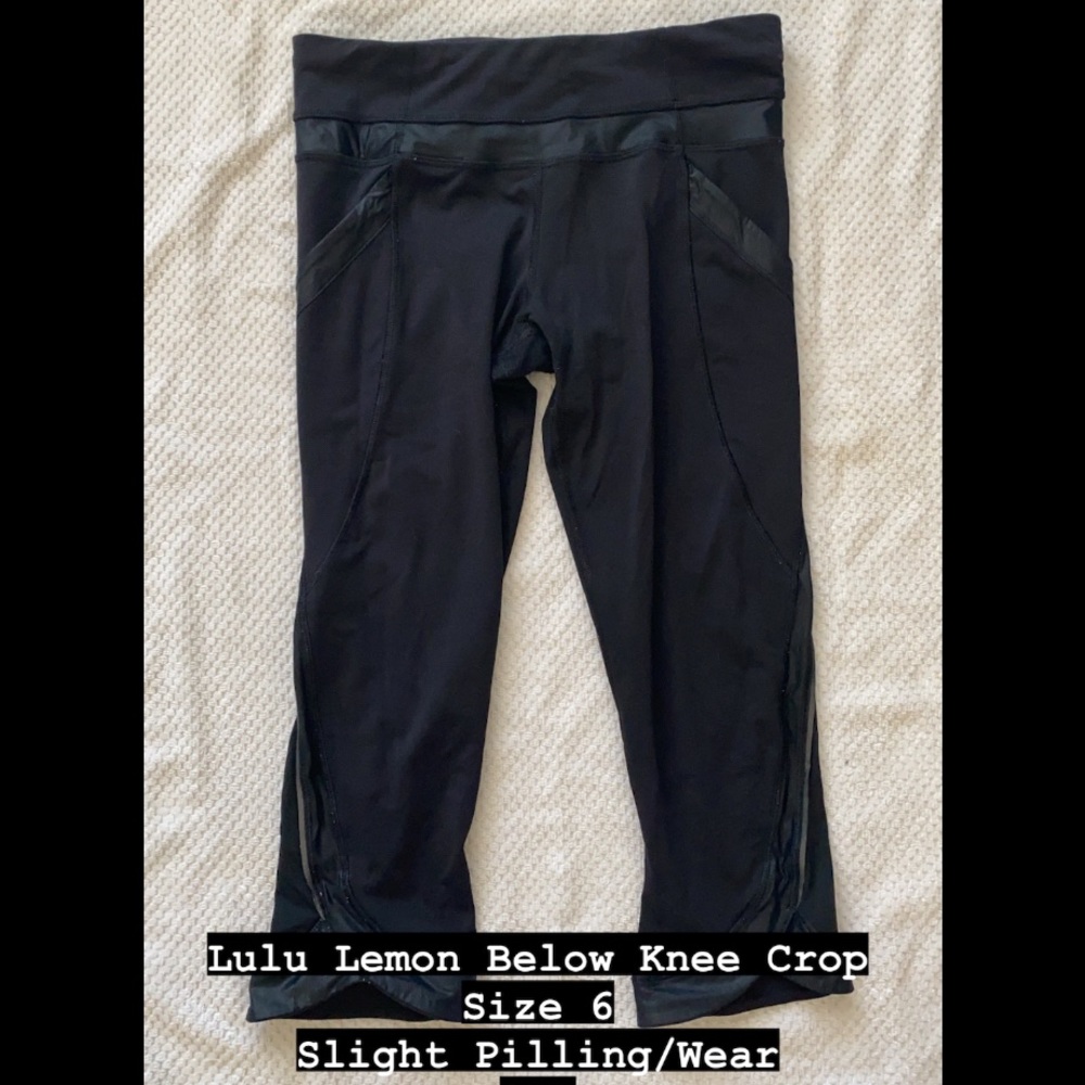 Lulu Lemon Black Crop Legging